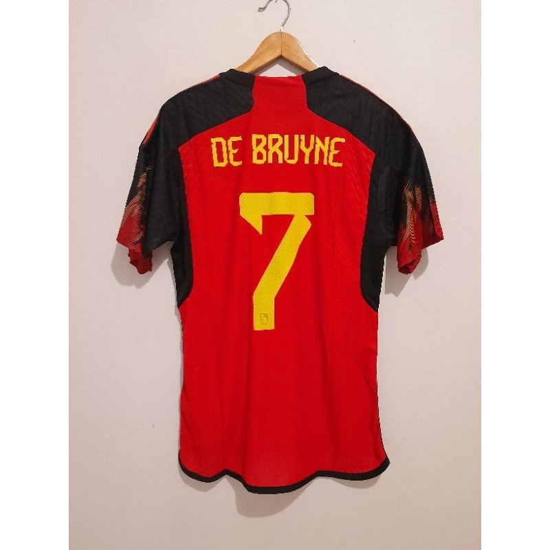 Jersey Bola Belgia Home 2022 Player Issue #De Bruyne