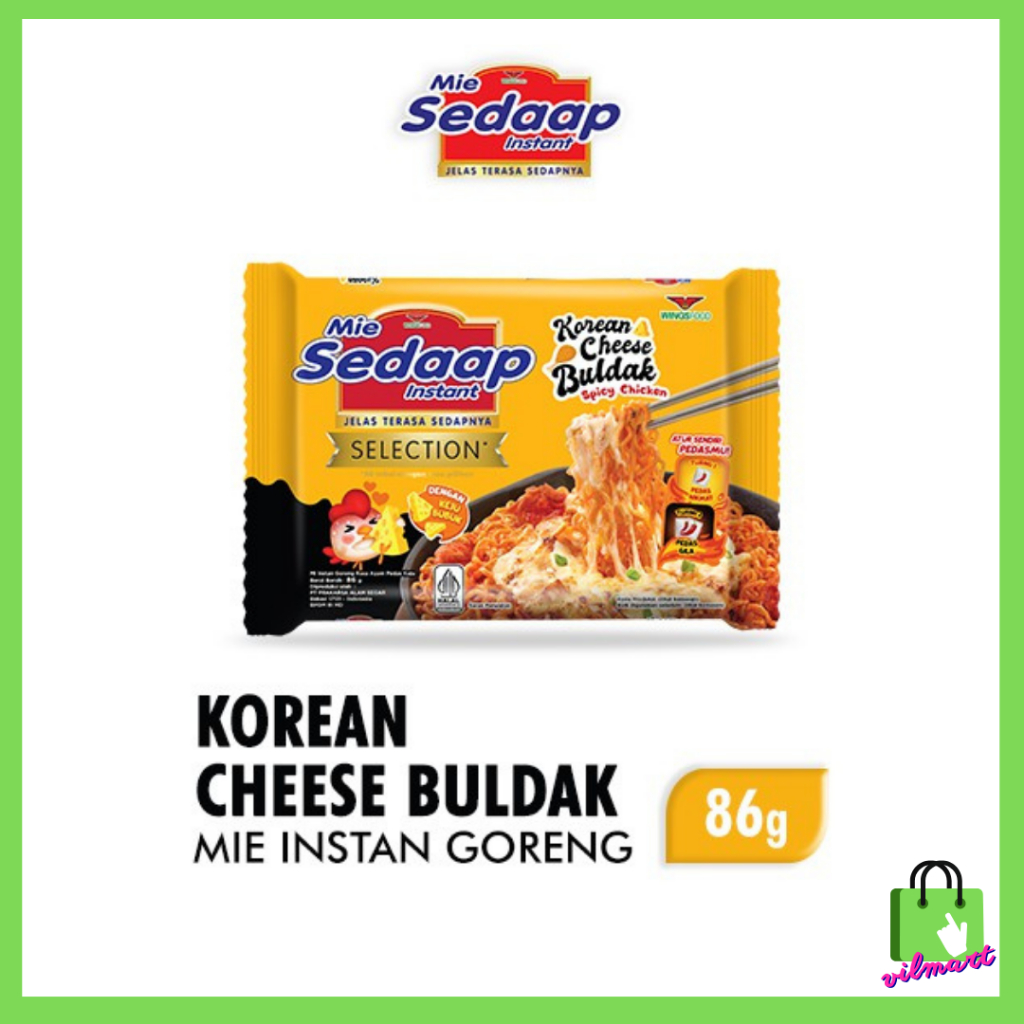 

Sedaap Mie Instan Goreng Korean Cheese Buldak 86 gr