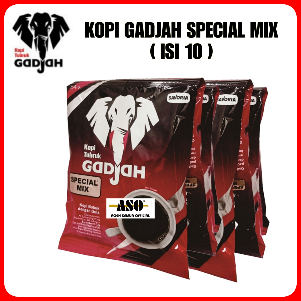 

KOPI GADJAH SPECIAL MIX RENCENG ( ISI 10 ) PROMO !!!