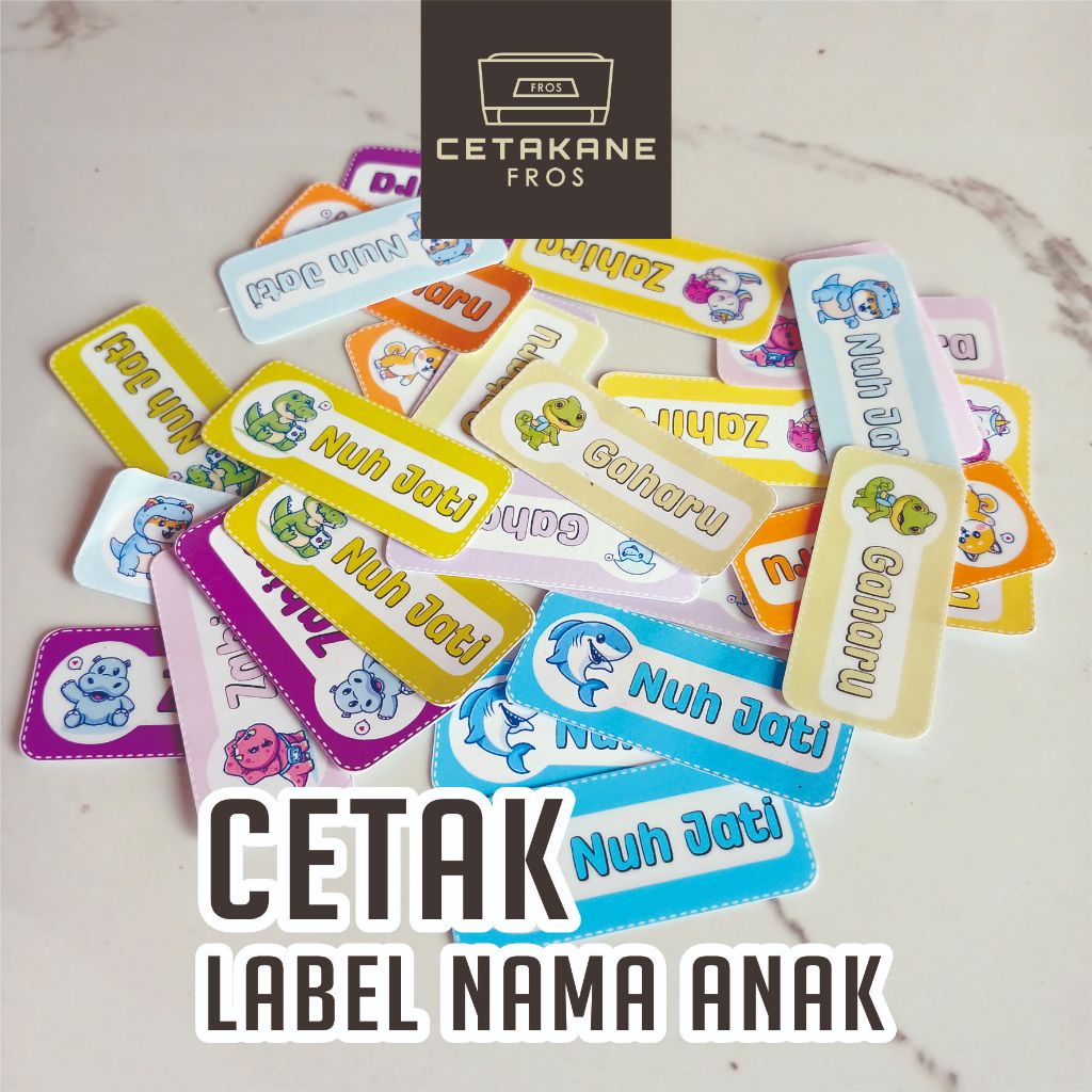 

Cetak Label Nama Anak / Stiker Label / Label Nama Karakter / Label Dinosaurus