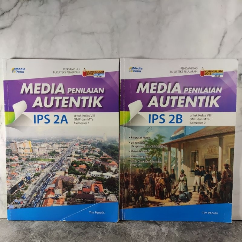 Buku Media Penilaian Autentik Ips kelas 8, VIII, SMP, 2A, 2B, Tim Penulis, Kurikulum 2013, Media Pen