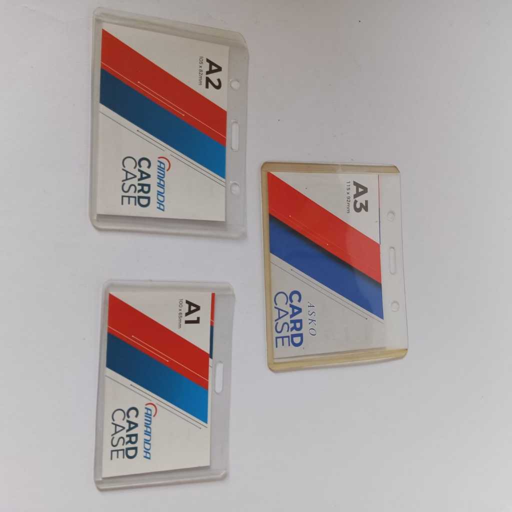 

ASKO Card Case Bening / Plastik ID Card Case Tebal Uk A1, A2, A3