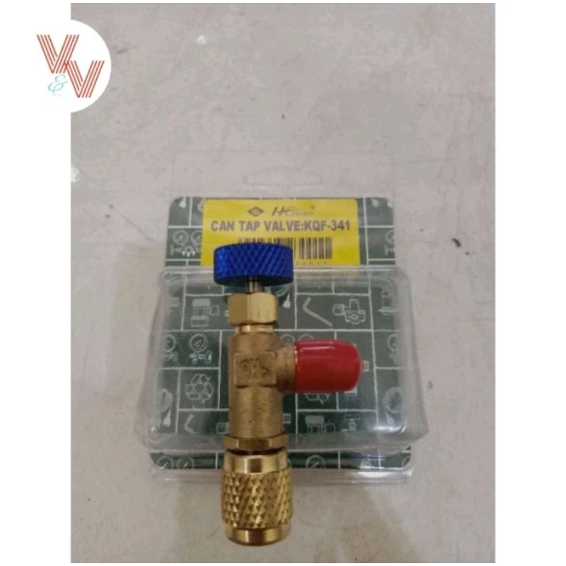 adaptor/kran pengisian refrigerant R22/can tap Valve KQF-341 merk hengsen