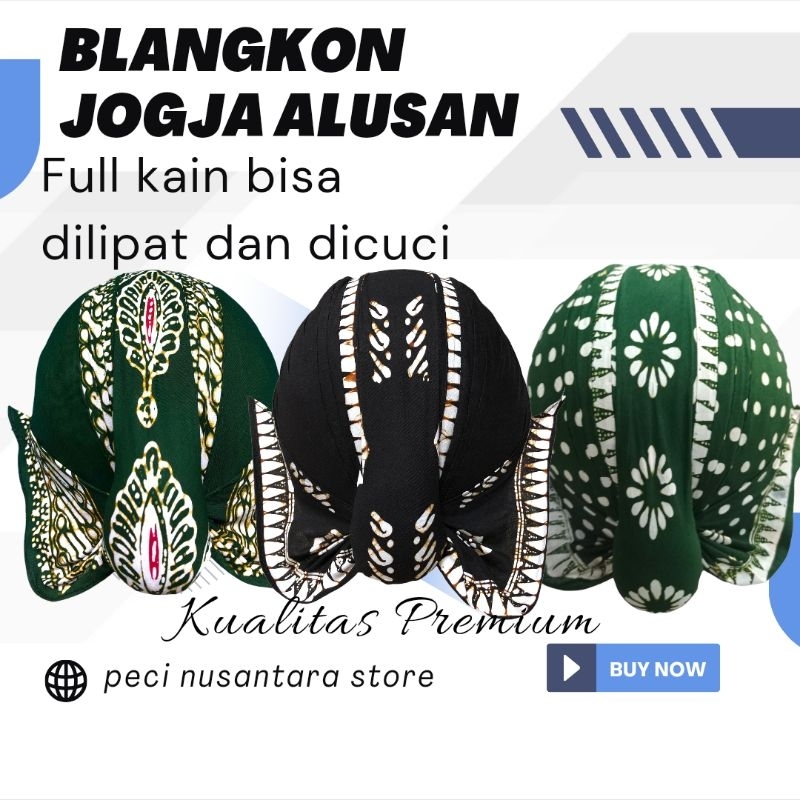 BLANGKON JOGJA MATARAM ALUSAN Untuk anak-anak dan dewasa bisa dicuci dan dilipat