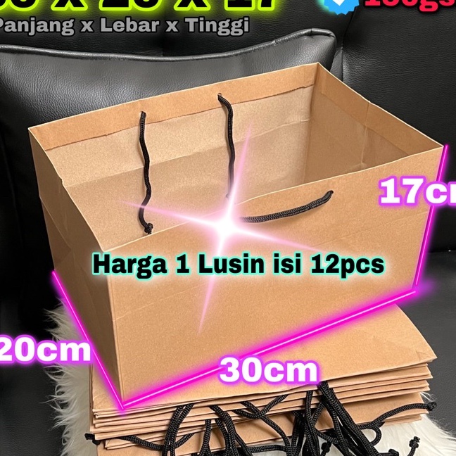 

berkualitas paper bag donat cake cookies brownies paperbag kotak box 3x2 donut polos kantong tas kes