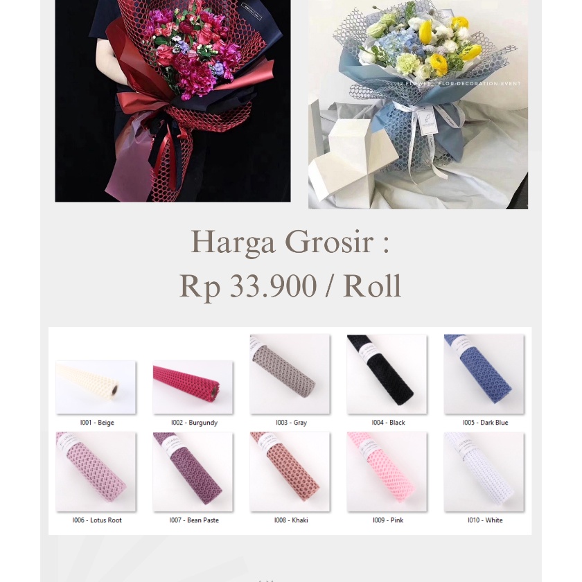 

Terbatas 1 ROLL POLYNET CIRCLE JARING KOREAN MESH WRAPPING BULAT