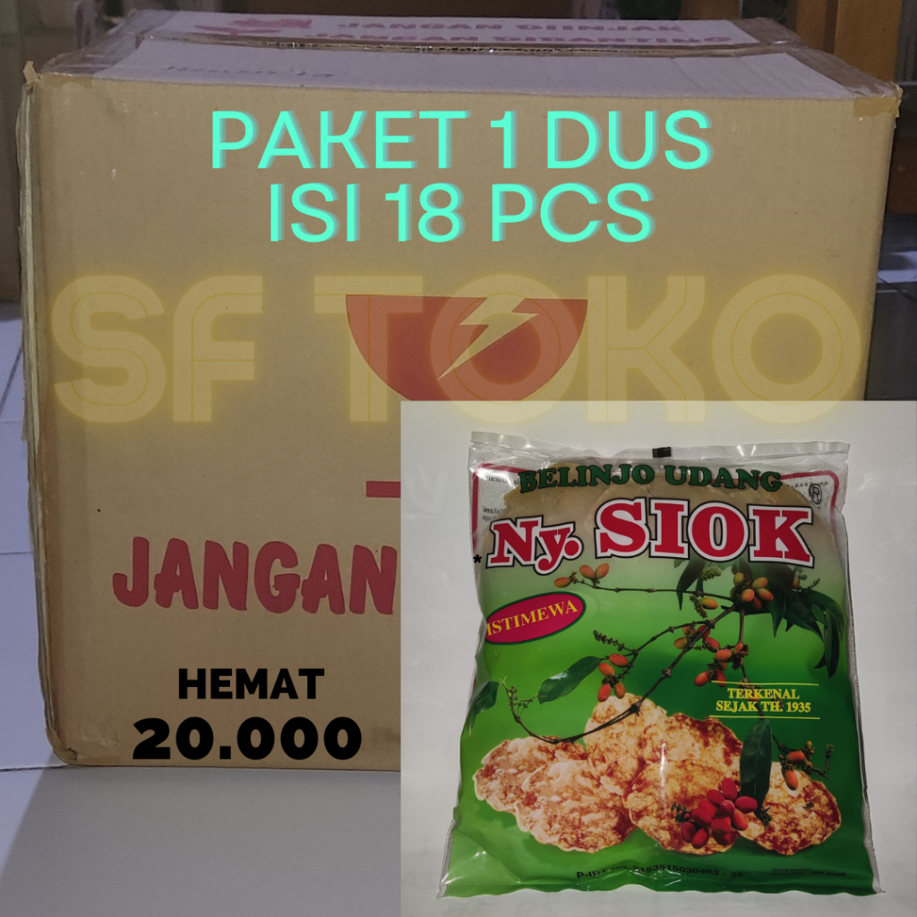 

(Lebih Hemat) Paket 1 dus Ny Siok / Ny. Siok 18 PCS Blinjo