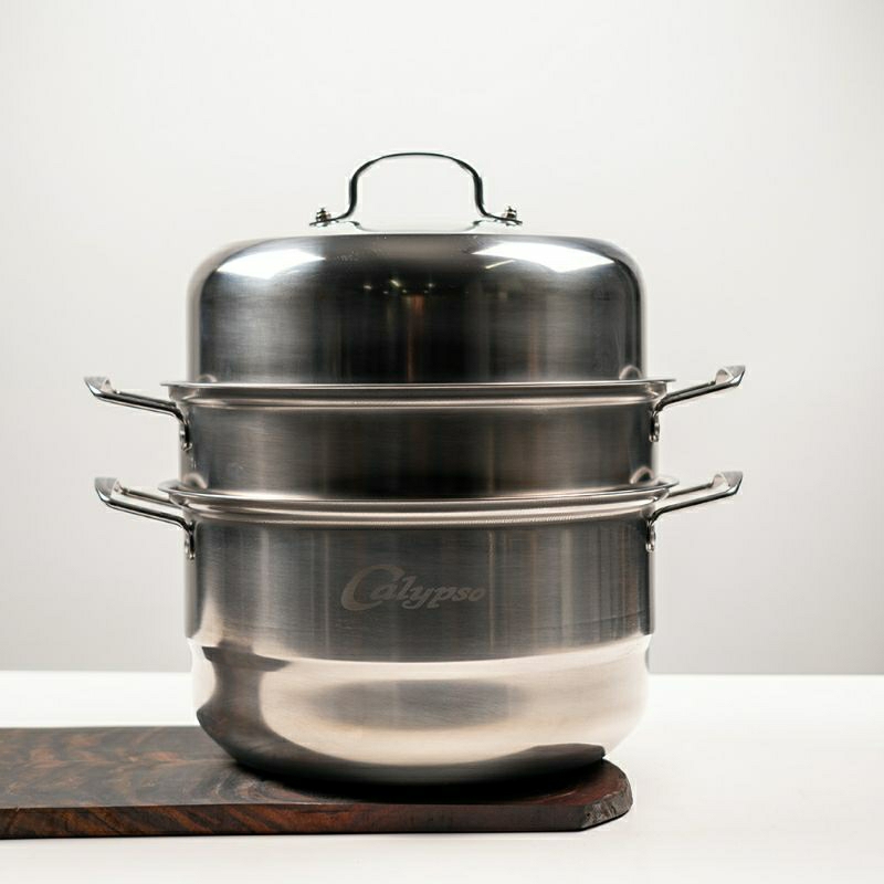Panci Kukus 3 Susun Calypso 28,30 cm , Kukusan 3 Susun Stainless