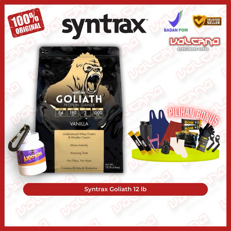 SYNTRAX Goliath Protein Gainer 12 lb lbs weight gain mass bulking