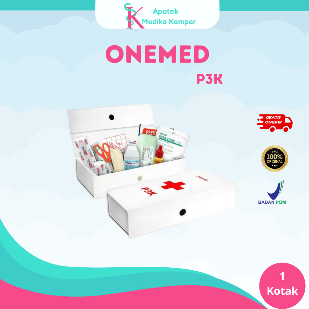 Kotak P3K + Isi Onemed / Tas P3K Mobil Lengkap isi Onemed
