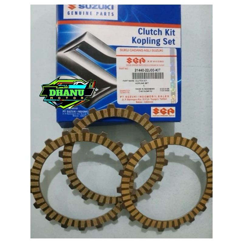 kampas kopling suzuki shooter young star smash fi set original sgp