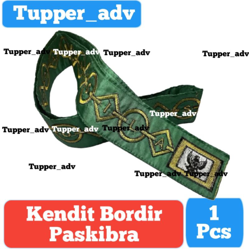 Kendit Paskibra Hijau Bordir / Slempang Paskibraka Gendit Hijau Bordir