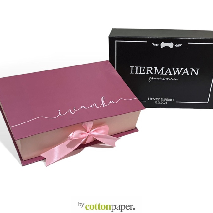 

KI3 Box Bridesmaid Box Groomsman Box Custom Hardbox size LARGE