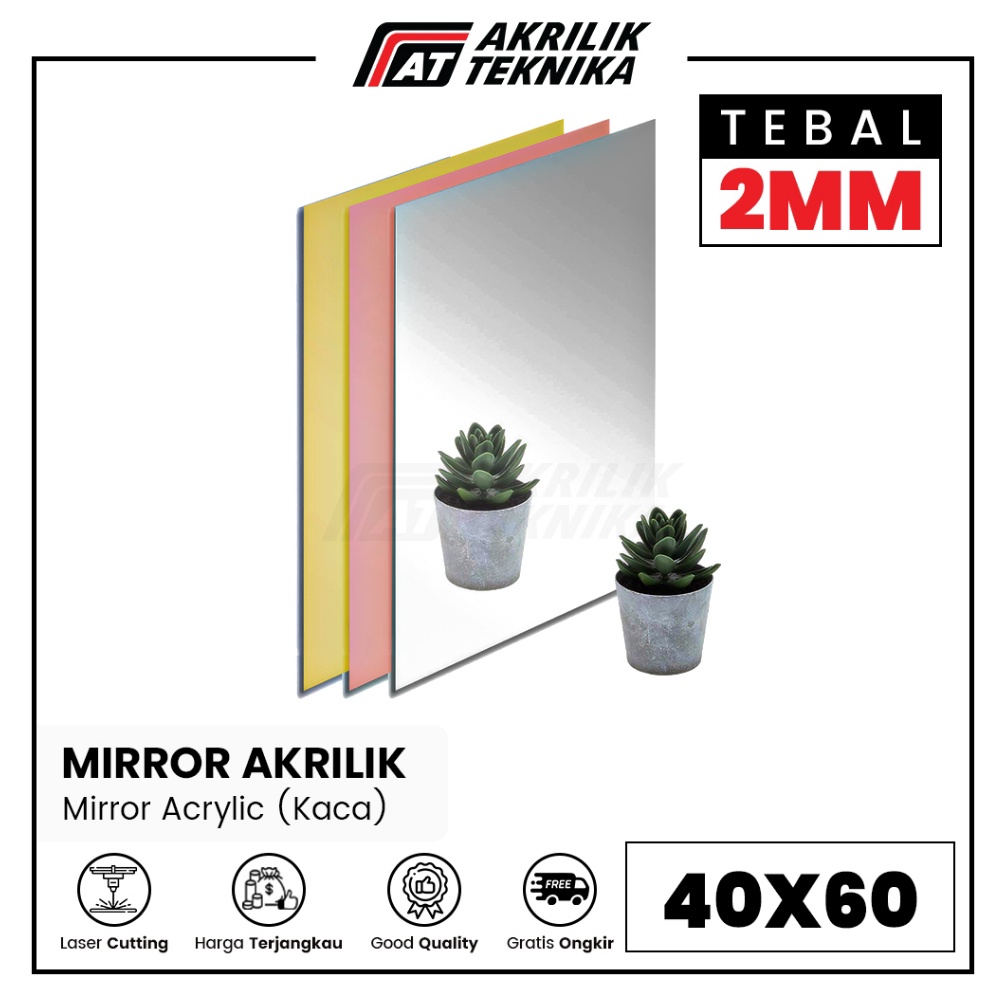 

KODE N9P Lembaran Akrilik Mirror Acrylic Sheet Silver Rose Gold Ukuran 4x6cm