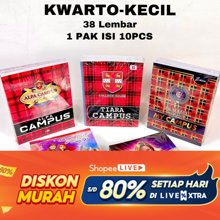 

Sale BOS Buku Tulis Kecil 38 Lembar CAMPUS Isi 1 BukuBuku Tulis XBook KwartoBuku Sekolah Bergaris