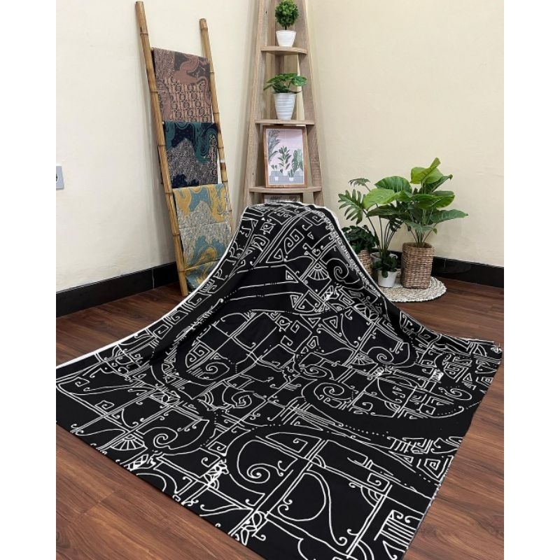 KAIN BATIK KATUN PREMIUM SOLO DASAR HITAM