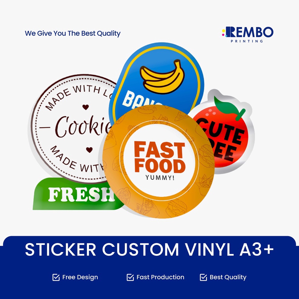 

Buy here Cetak Stiker Custom ANTI AIR Sticker Segel Label Makanan Botol Minuman Kemasan Produk Vinyl A3