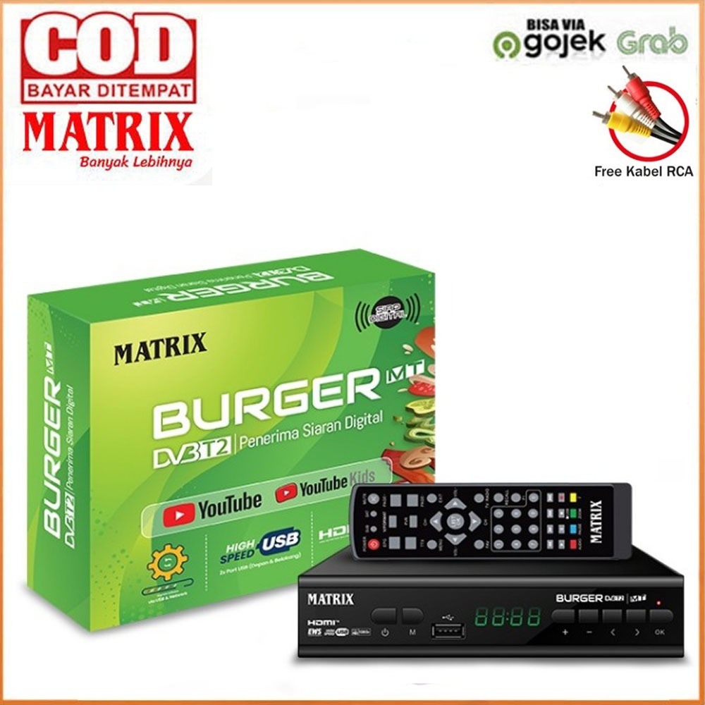 Set Top Box Matrix Burger Hijau