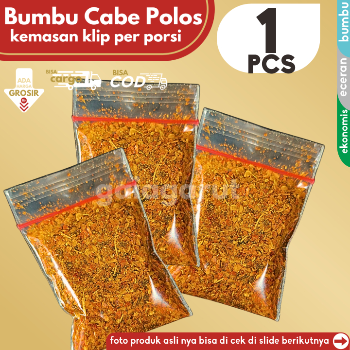 

1KLIP Bumbu Cabe POLOS untuk kuah boci cuanki seblak 1Klip/Porsi by GG (Bisa COD/Grosir/Kargo)