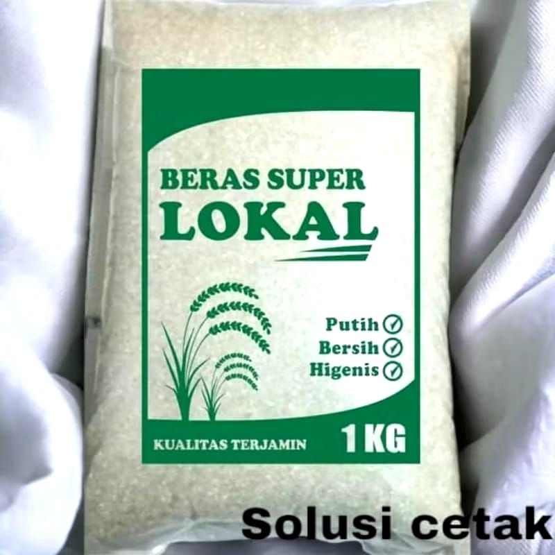(isi 100 pcs) PLASTIK KEMASAN BERAS UKURAN 1KG/PLASTIK SABLON SATU WARNA/PLASTIK BUNGKUS BERAS
