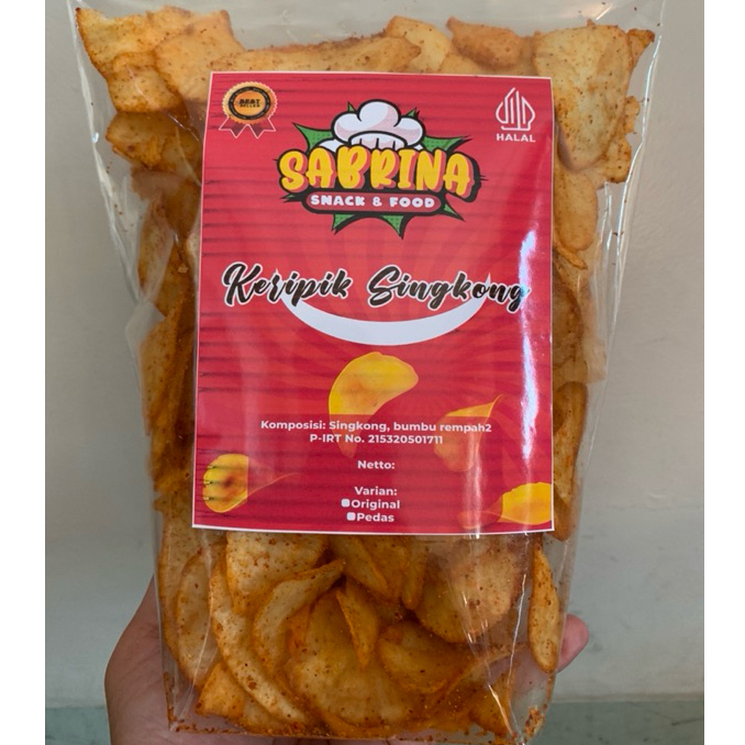 

Keripik singkong kripset pikset Renyah kriuk Cemilan pedas makanan ringan murah