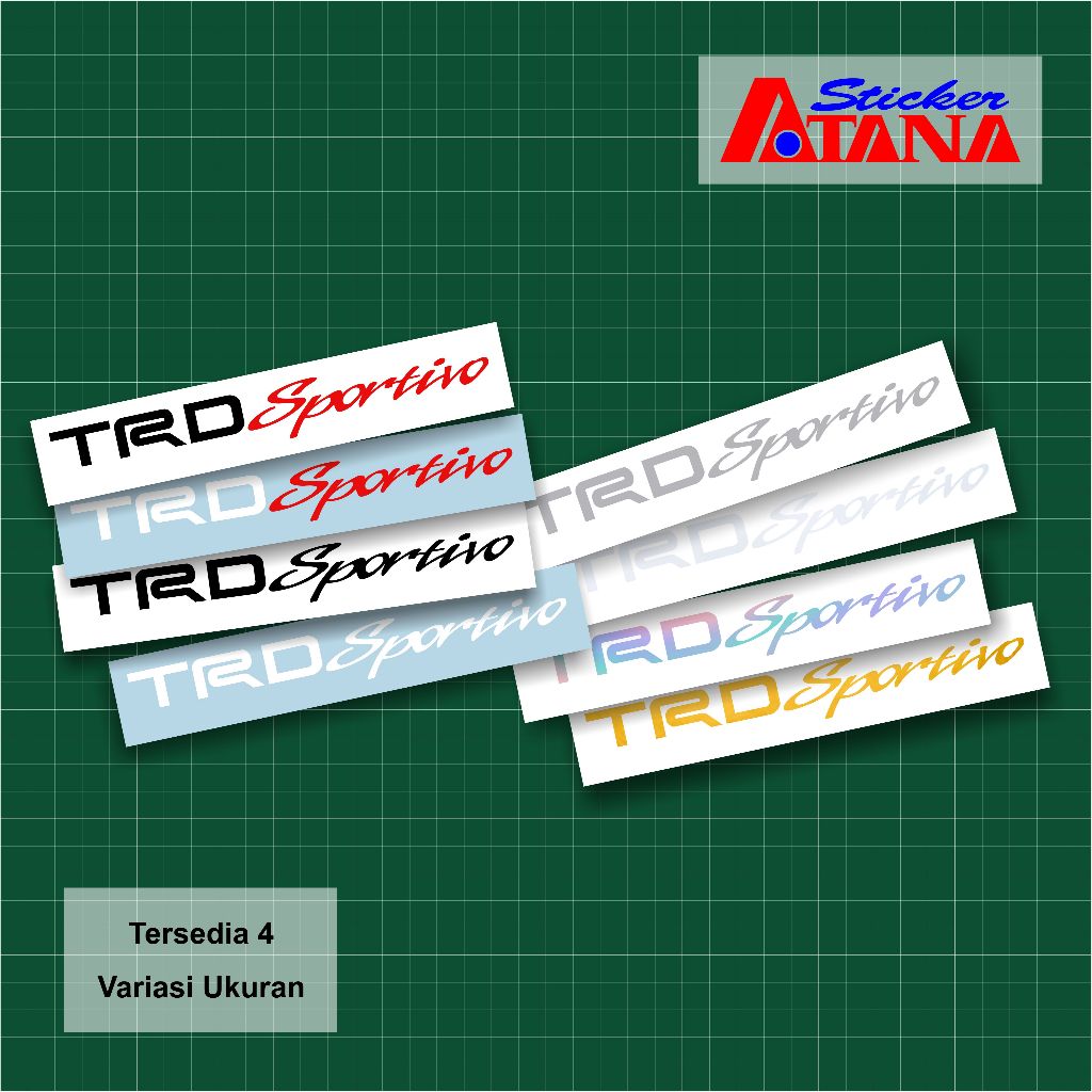 Stiker Cutting TRD Sportivo Toyota Racing Development Sticker Decal Astra Motor Emblem Logo Kecil Be