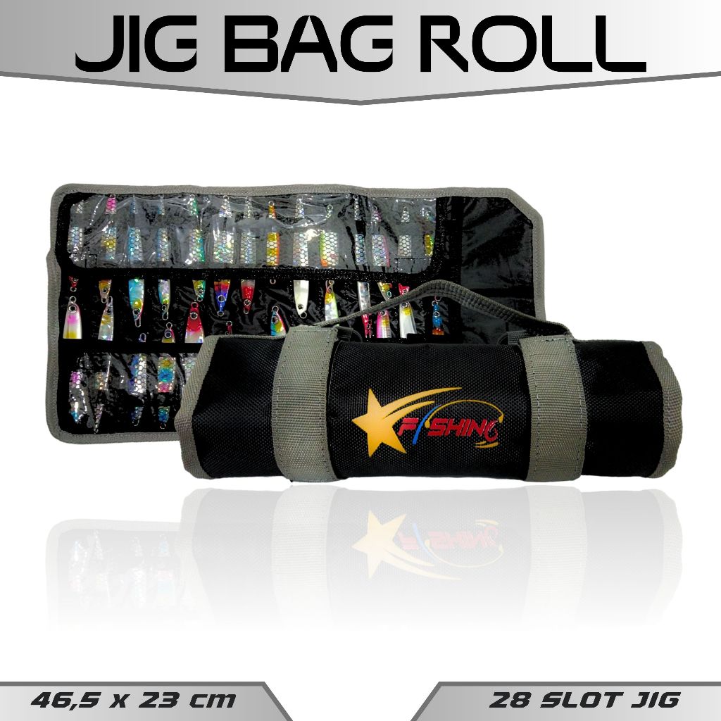 Jig Pack Roll Tas Pancing Metal Jig  Tempat Metal Jig Gulung