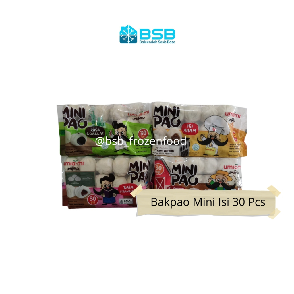 

Umiami MiniPao Bakpao isi Daging Ayam Sapi Cokelat Strawberry 480gr Bakpau Mini isi 30 Halal Bapau