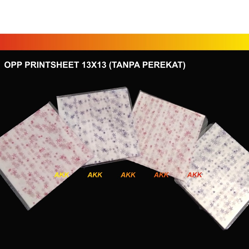 

Plastik Bening Kaca Opp Tanpa Lem 13x13 Print Sheet Motif(100 Pcs)