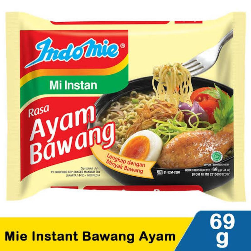 

Indomie Mie Instan Ayam Bawang 69 Gram