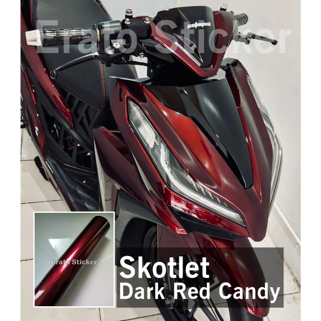 Skotlet stiker Dark red candy skotlet merah tua metalik skotlet merah gelap metalik moonlight red