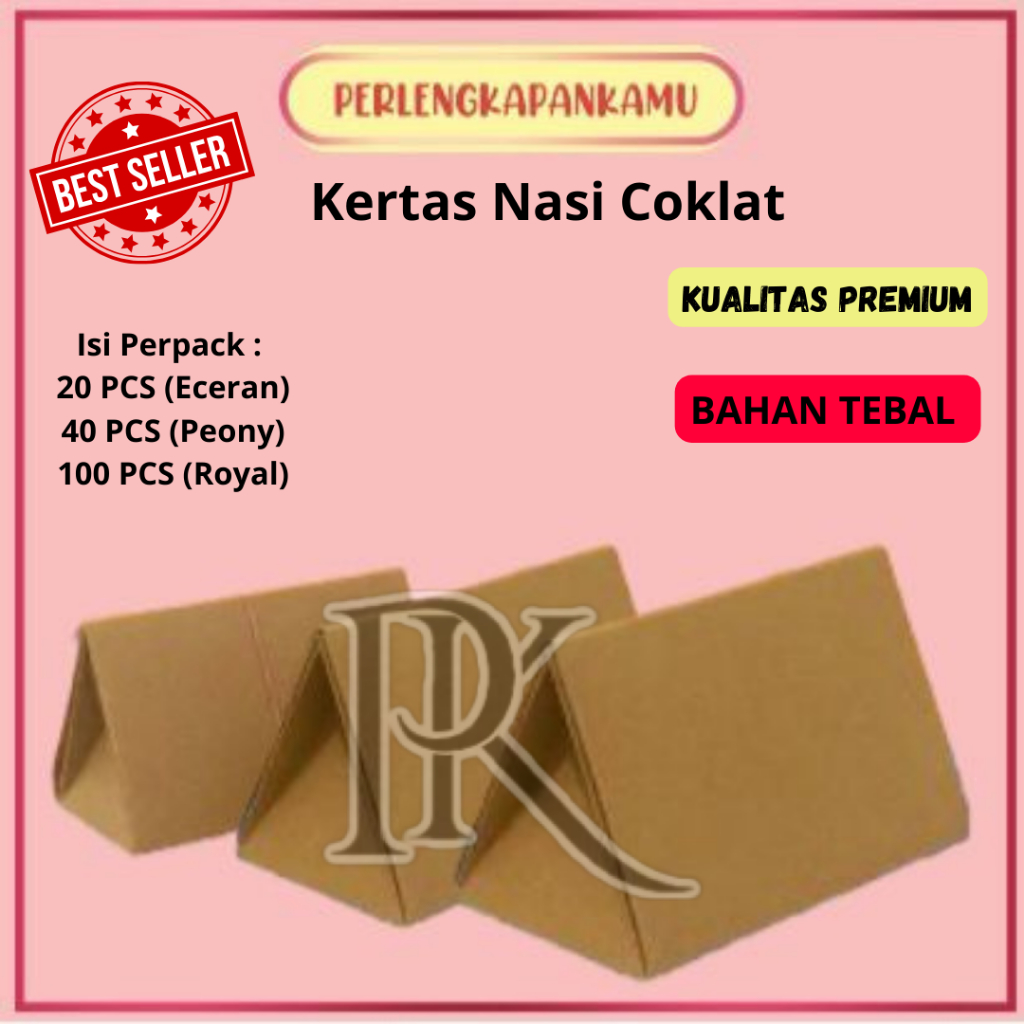 

Kertas Bungkus Nasi Uduk Coklat Minyak Warteg Mie Ayam Tebal Royal Peony