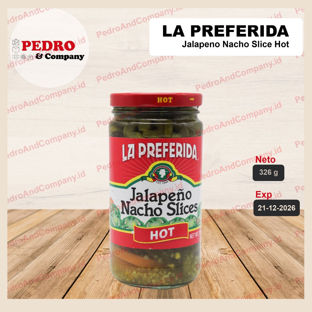 

La preferida jalapeno nacho slices Hot 326 gram - nachos cabe acar