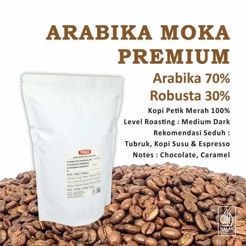 

Kopi Arabika Moka Premium 500gr Semendo Espresso Blend Biji Kopi Bubuk