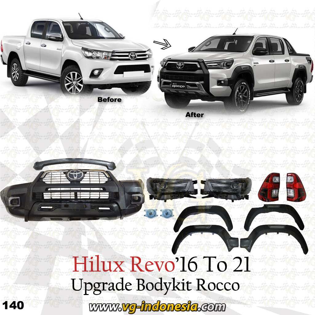 BODYKIT HILUX REVO 2016 TO ROCCO 2021