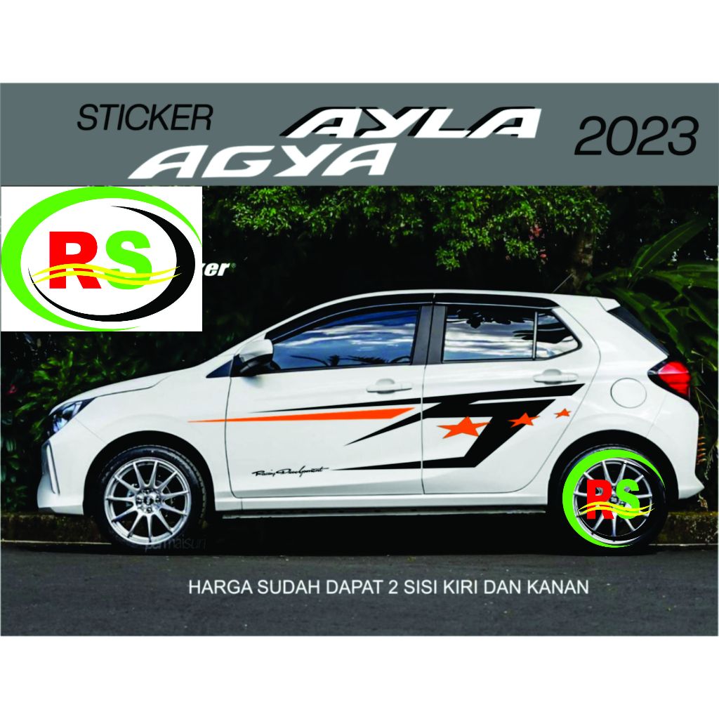 sticker daihatsu ayla 2023 aksesoris agya 2023 stiker all new honda brio dll terlaris