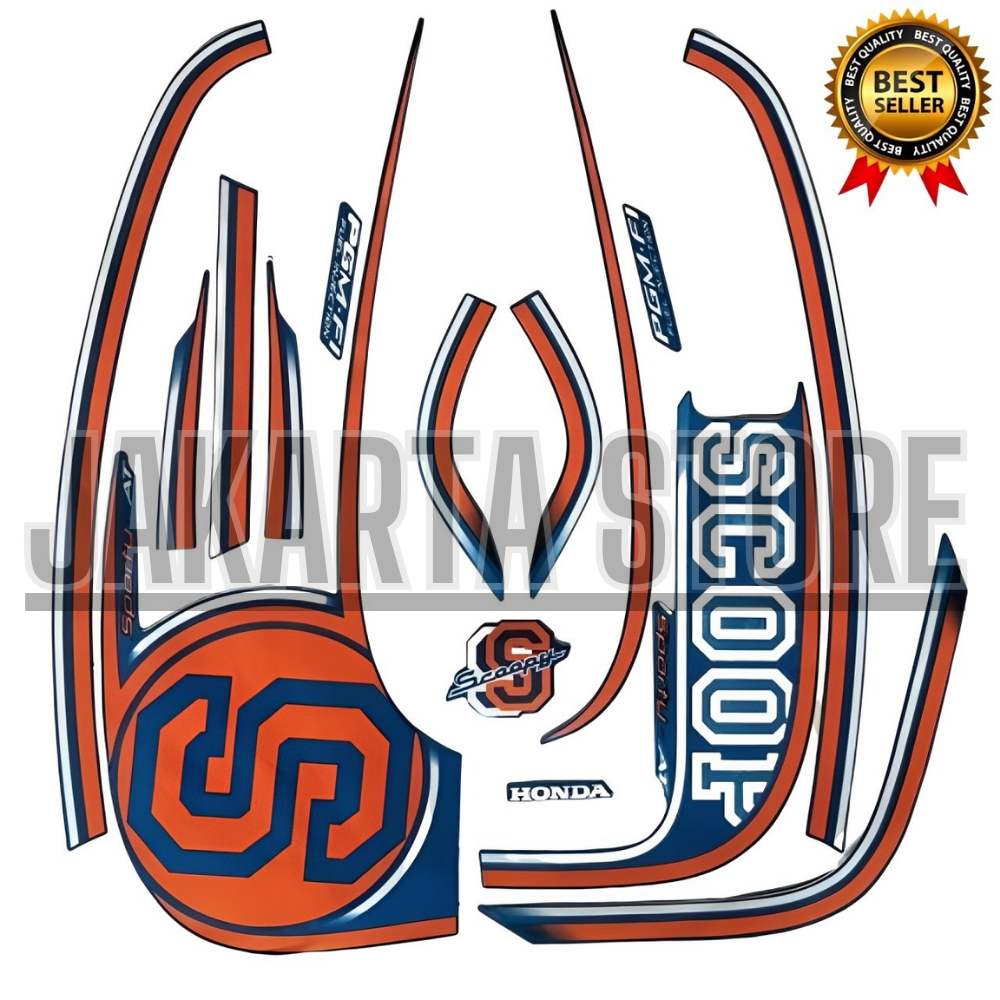STIKER STRIPING HONDA SCOOPY SPORTY 2014 ORI TERMURAH TERLARIS