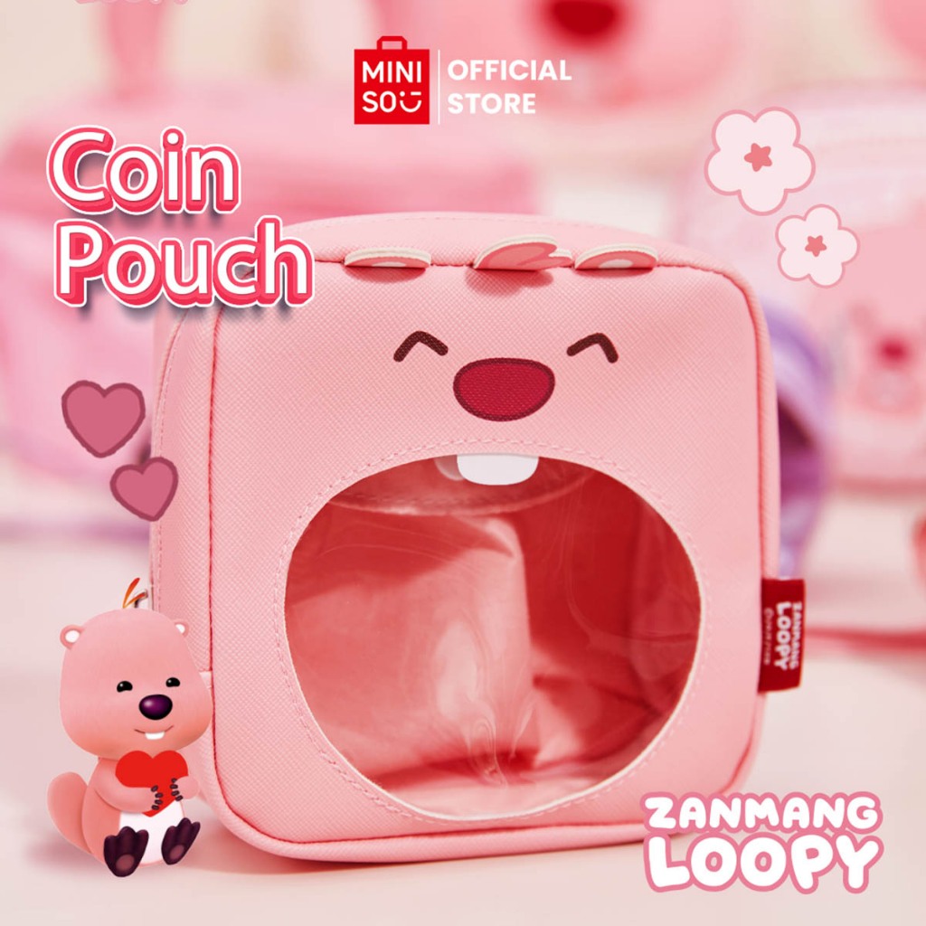 Miniso x ZANMANG Loopy Collection Dompet Koin Window Coin Purse Peningkatan Gaya Desain Transparan