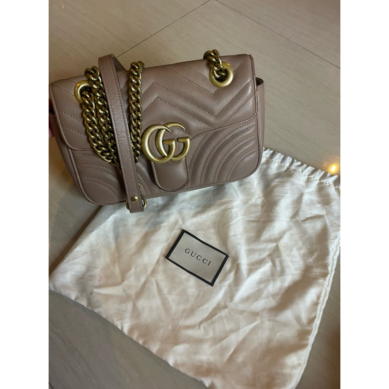 Preloved Tas Gucci* Marmont Khaki