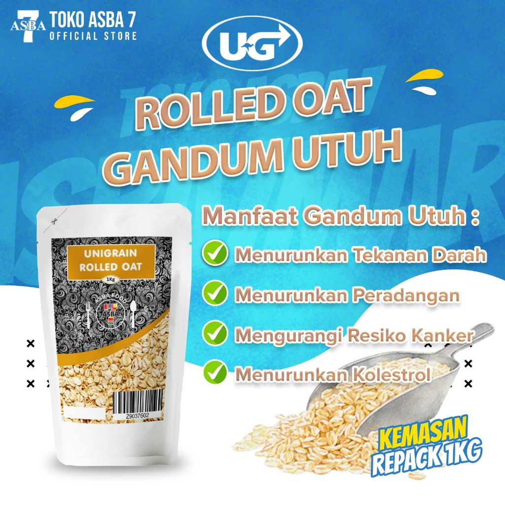 

UNIGRAIN ROLLED OAT REPACK 1KG