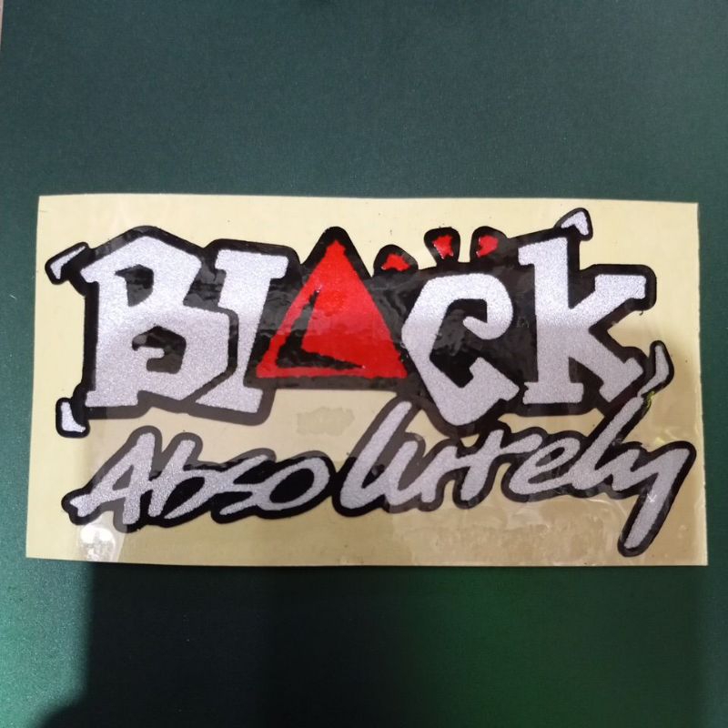 

stiker gambar tulisan black absolutely