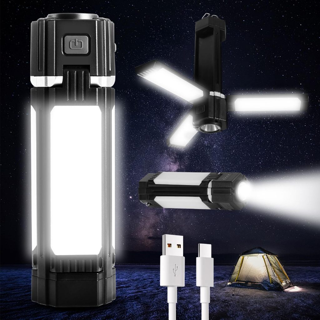 Senter Led Super Terang Zoom Senter LED USB Folding Tenda Camping senter jarak jauh