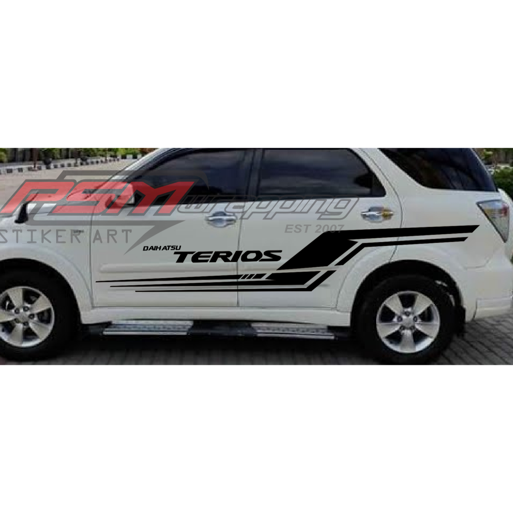 Stiker mobil toyota rush stiker body samping mobil rush stiker striping variasi mobil rush terios