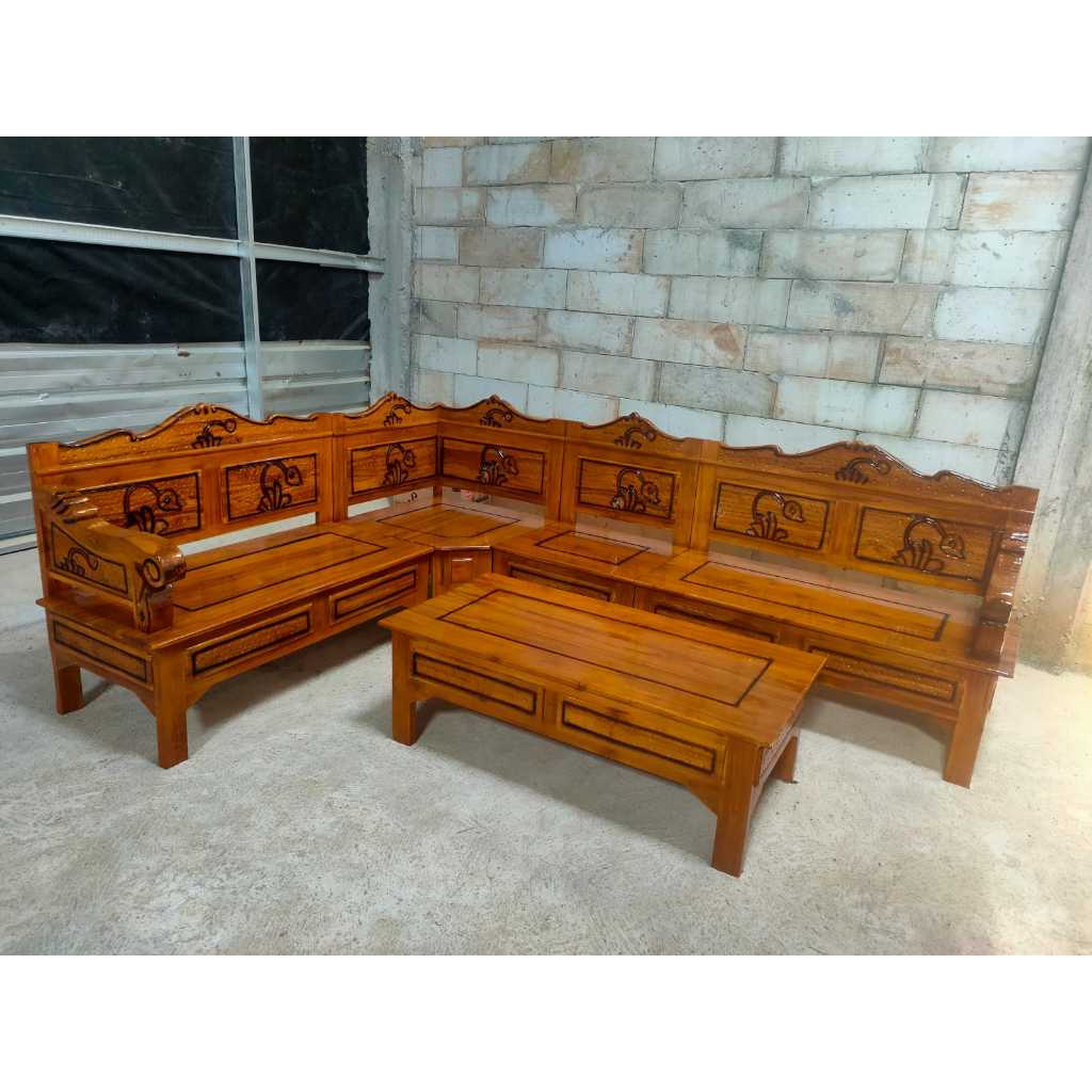 Kursi tamu sudut bagong termurah kayu jati