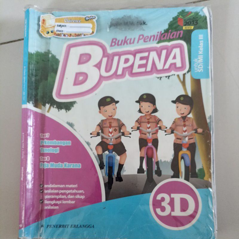 BUPENA 3D Kurikulum 2013 bekas Penerbit Erlangga