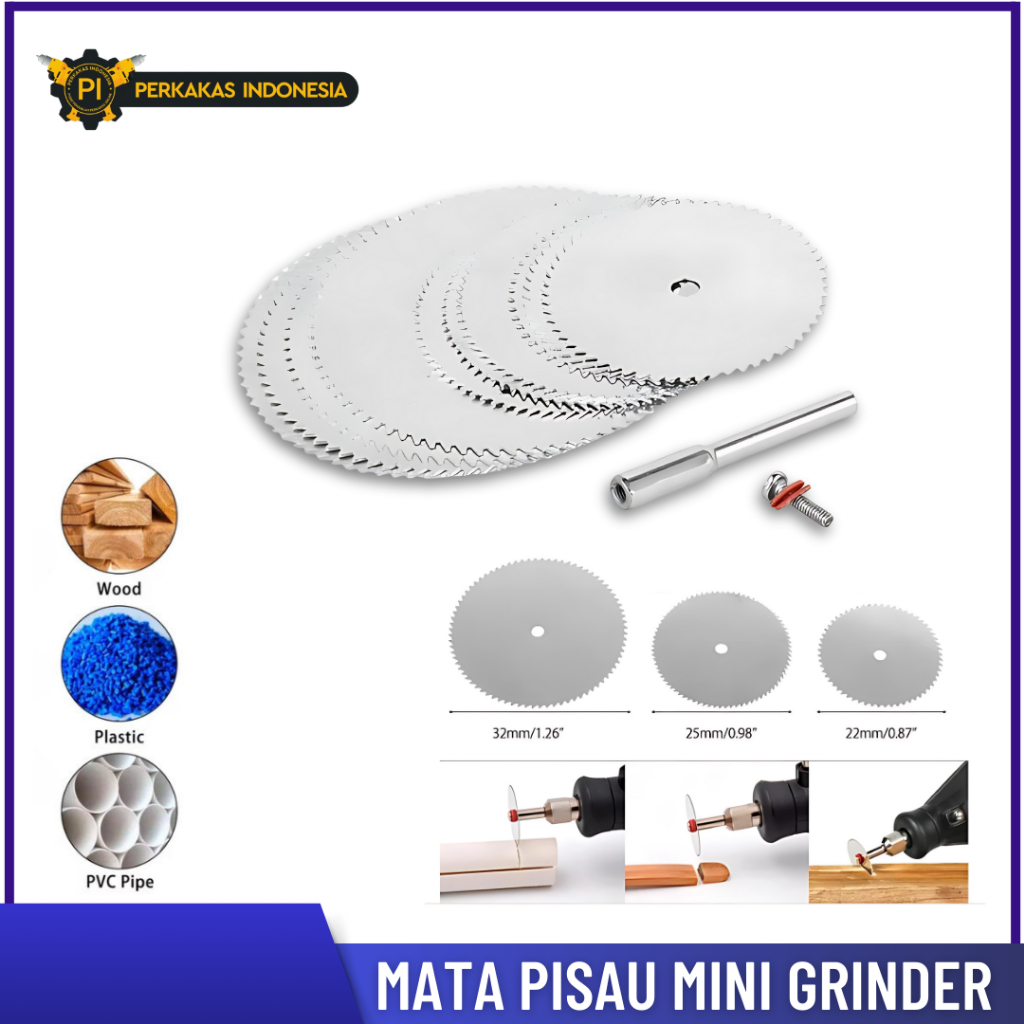 Mata Pisau Mini Grinder SET 11 Pcs Circular Saw Blade Die Grinder Mata Potong Gergaji Bor Gerinda Mi