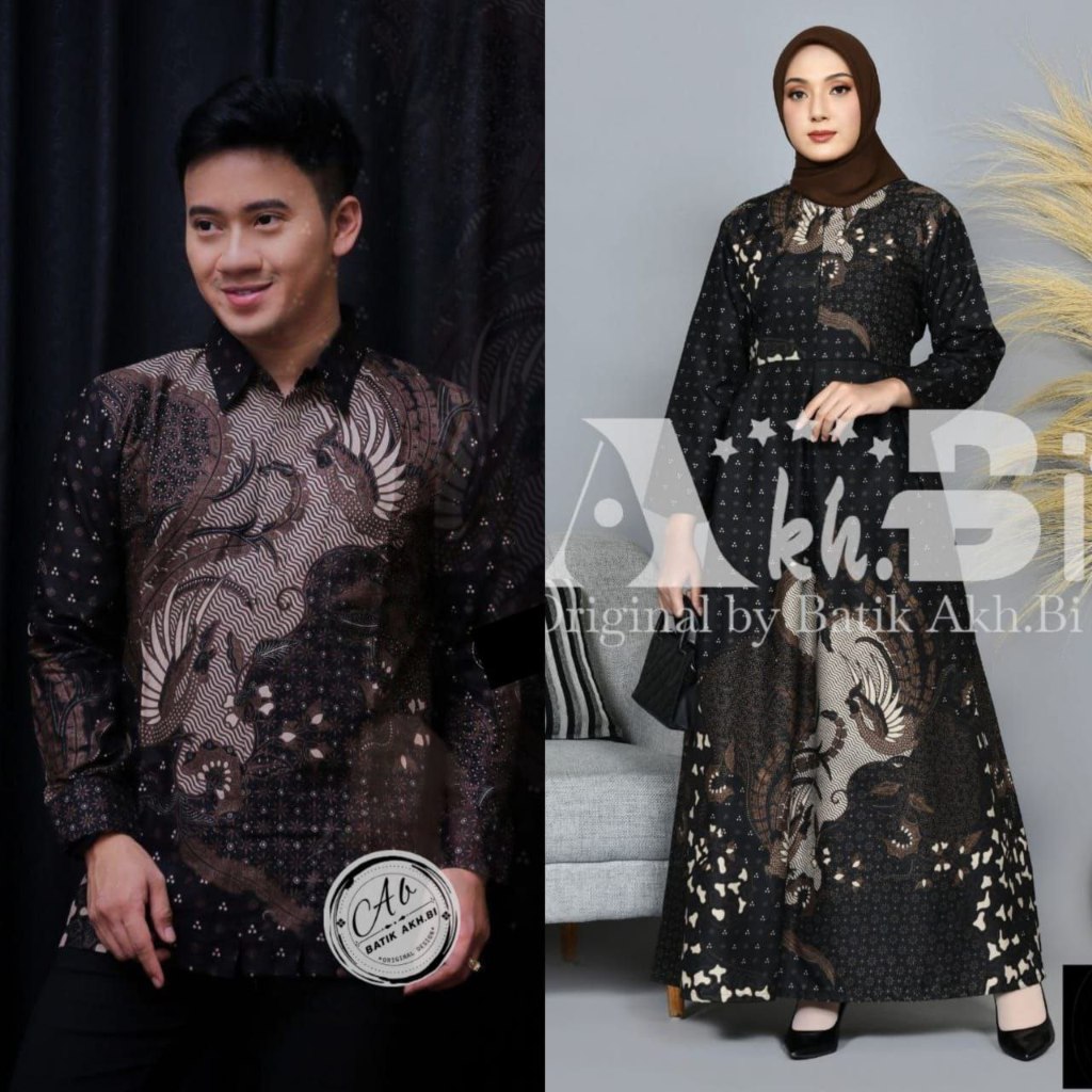 Couple baju wanita gamis kemeja batik jumbo M L XL XXL XXXL