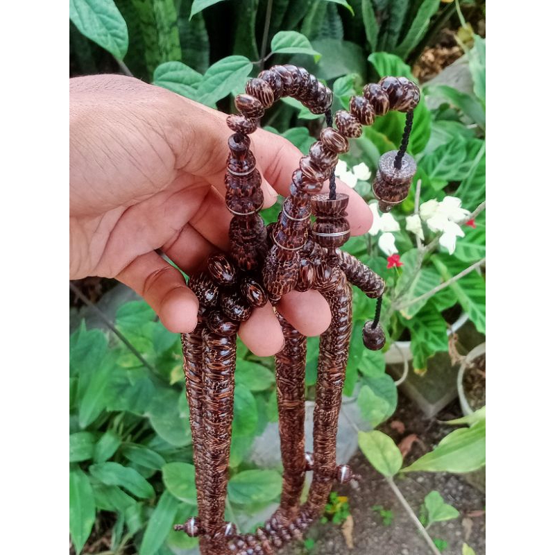 tasbih kayu liwung pipih 14 mm