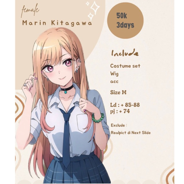 rental costum cosplay marin kitagawa