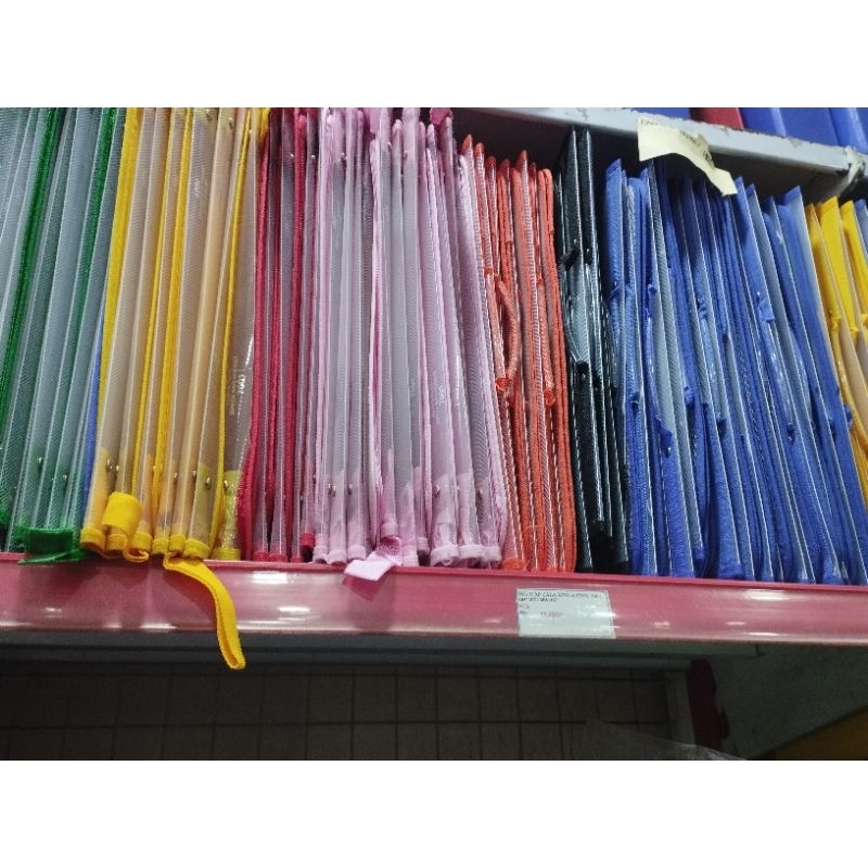 

JARING ZIPPER BAG ~ TOPLA ZIPPER BAG FOLIO - map plastik resleting/tas dokumen || beli 10 bonus 1